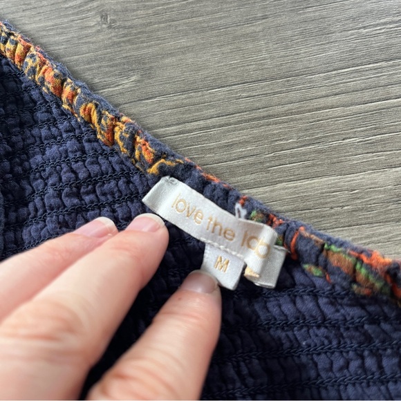 Love the Label Anthropologie One Shoulder Aztec Tank Top Crop Top Size Medium - Picture 3 of 7